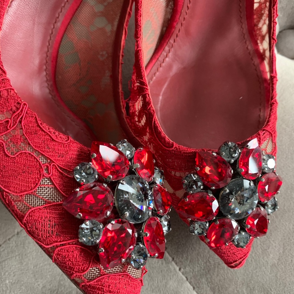 🚫SOLD🚫 Dolce gabbana PUMP IN TAORMINA LACE WITH Crystals - Picture 8 of 8